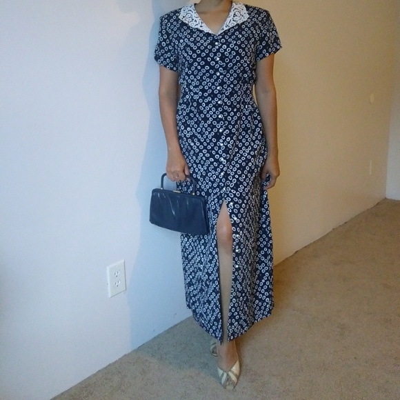 vintage button down dress